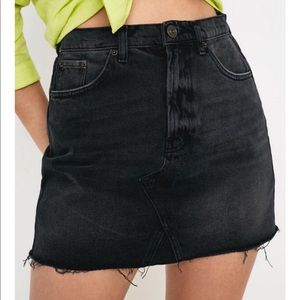 UO Black Denim Skirt